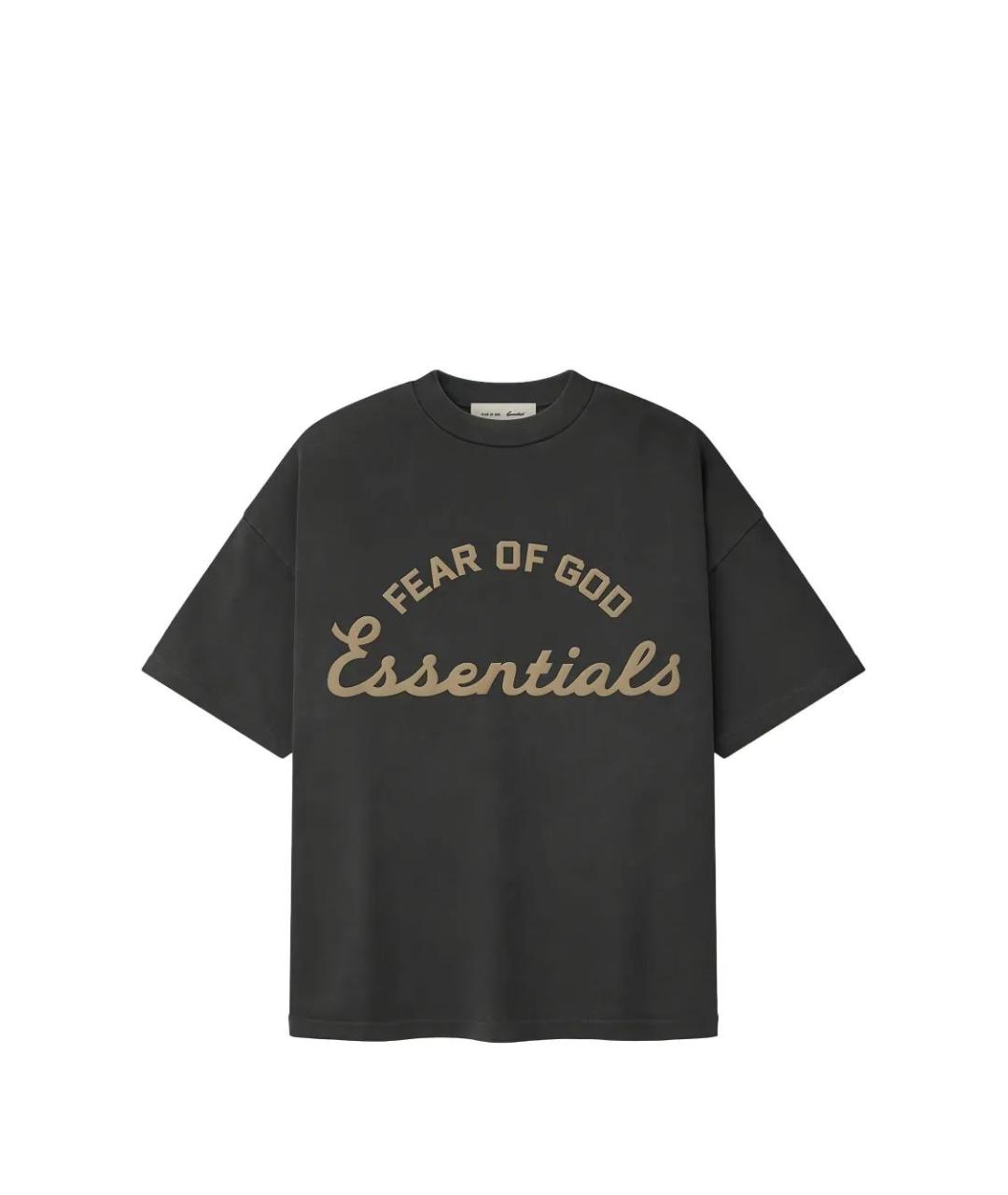FEAR OF GOD ESSENTIALS Черная хлопковая футболка, фото 1