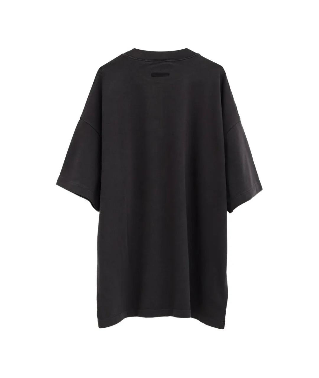 FEAR OF GOD ESSENTIALS Черная хлопковая футболка, фото 2