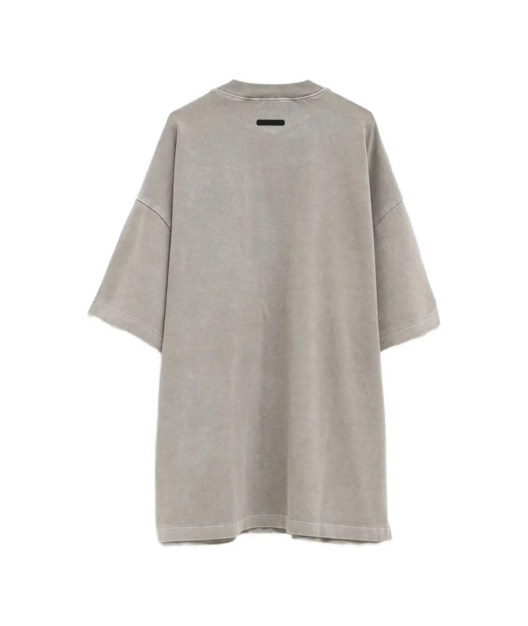 FEAR OF GOD ESSENTIALS Серая хлопковая футболка, фото 2