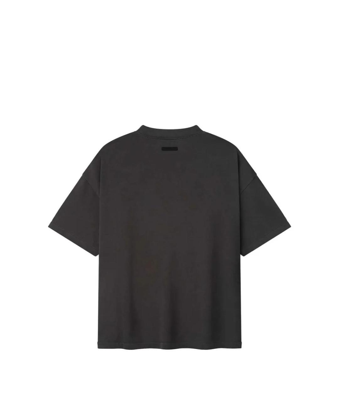 FEAR OF GOD ESSENTIALS Черная хлопковая футболка, фото 2