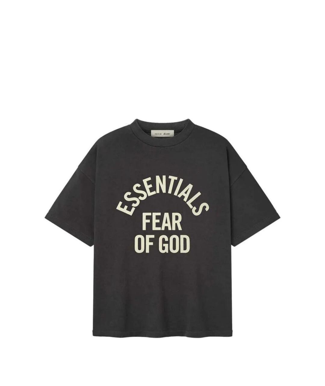 FEAR OF GOD ESSENTIALS Черная хлопковая футболка, фото 1