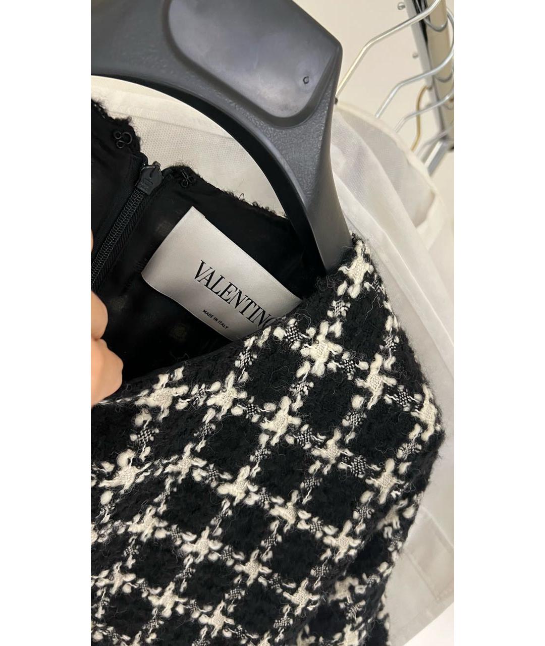 VALENTINO Черное твидовое повседневное платье, фото 4