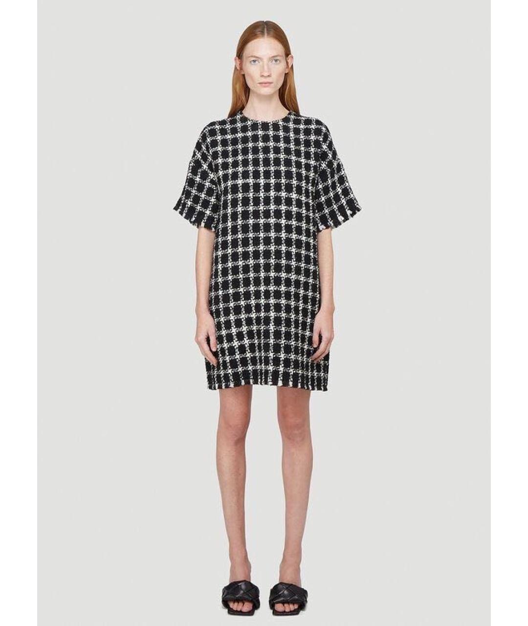 VALENTINO Черное твидовое повседневное платье, фото 7