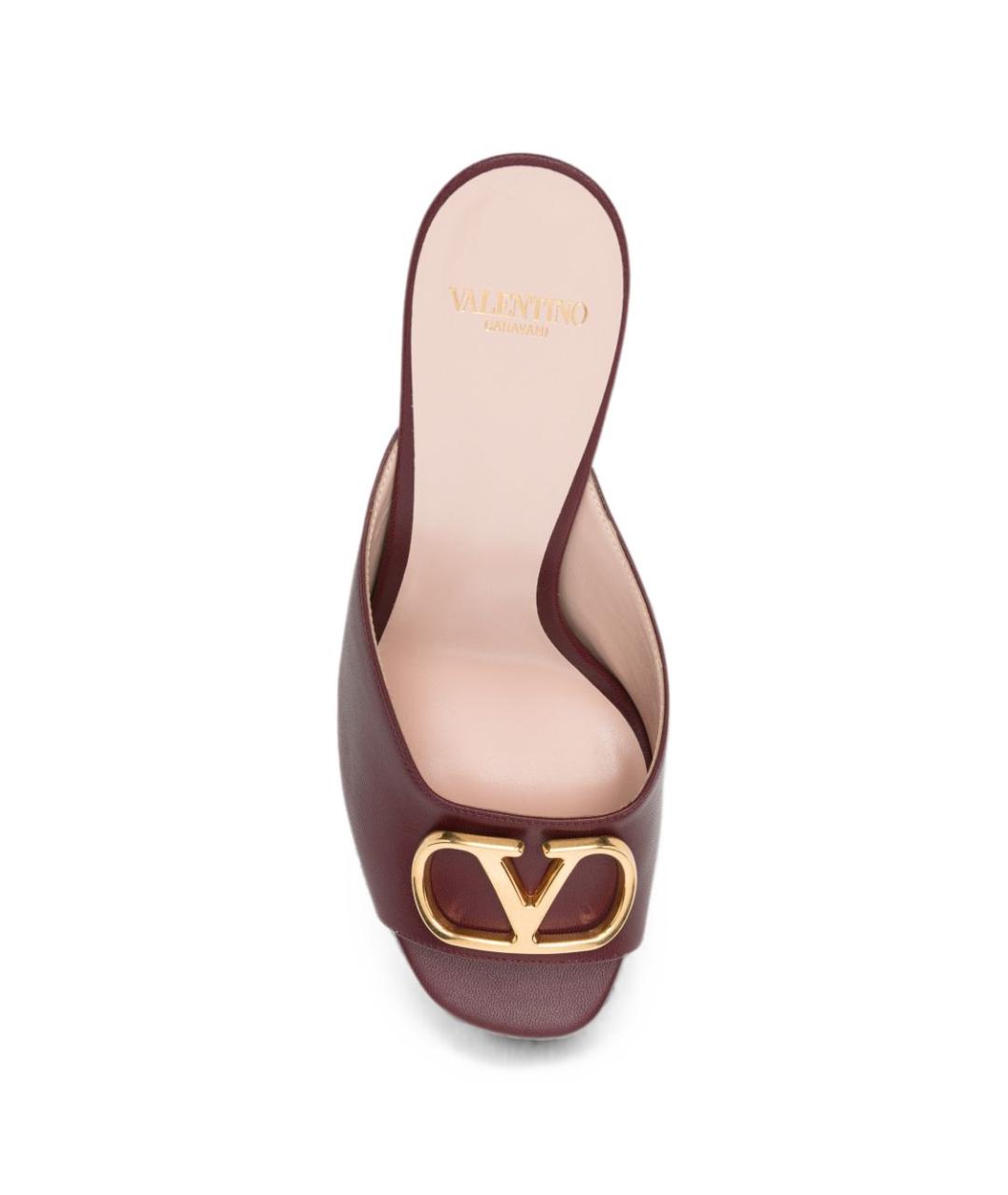 VALENTINO Красные кожаные мюли, фото 2