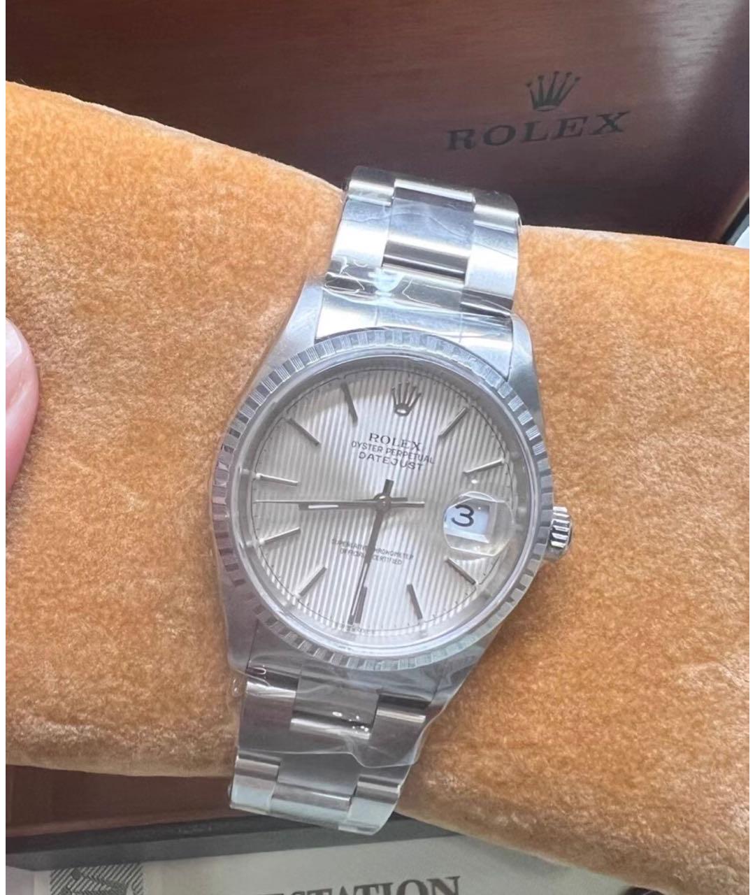 ROLEX Серебряные металлические часы, фото 2
