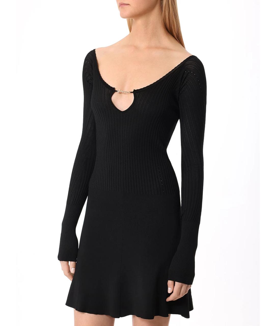 JACQUEMUS Черное вискозное повседневное платье, фото 3