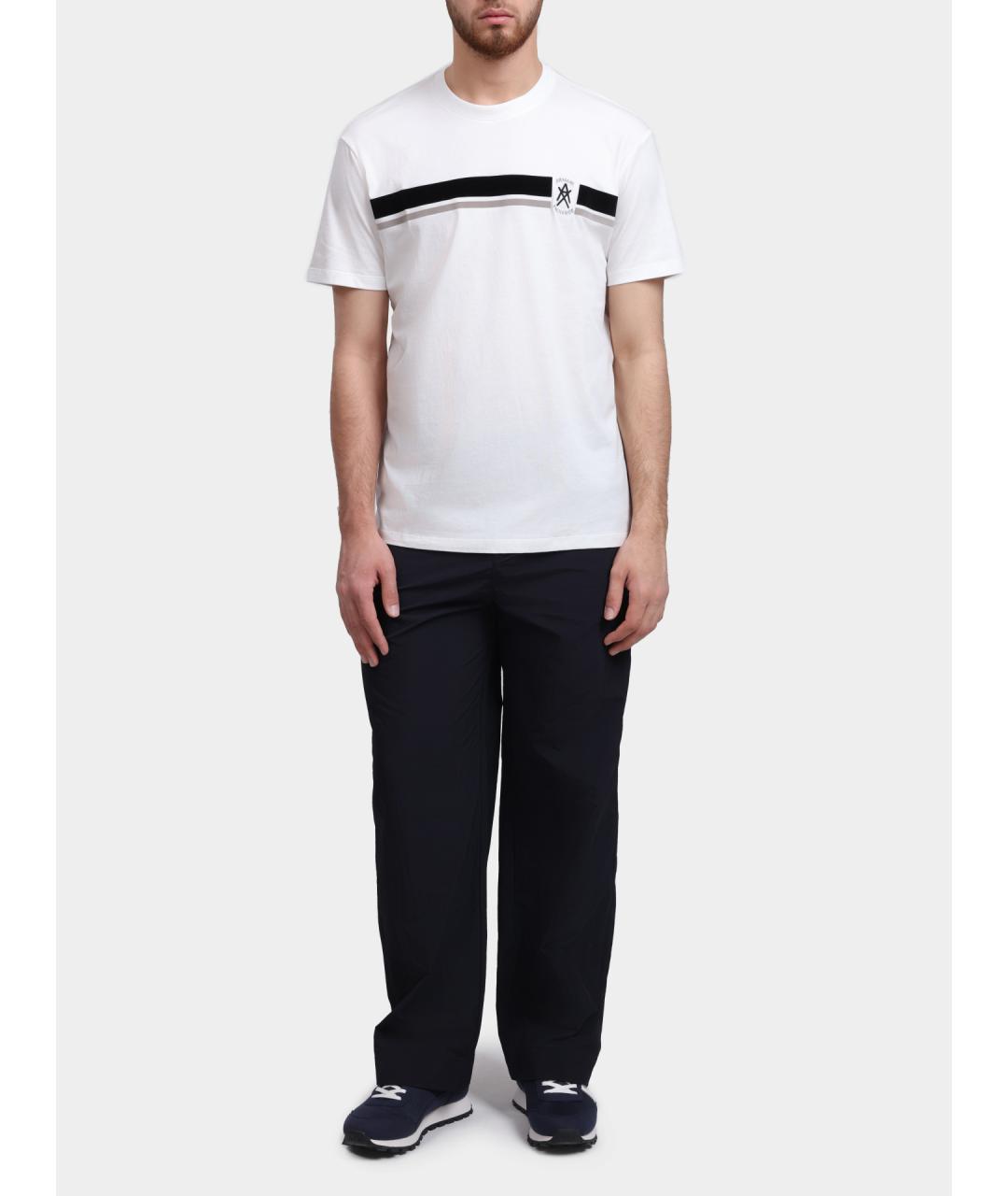 ARMANI EXCHANGE Темно-синие повседневные брюки, фото 2