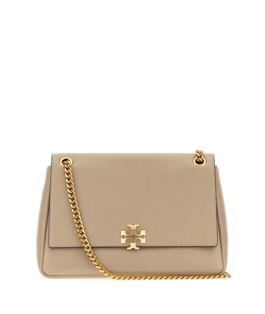 TORY BURCH Бежевая кожаная сумка через плечо, фото 1