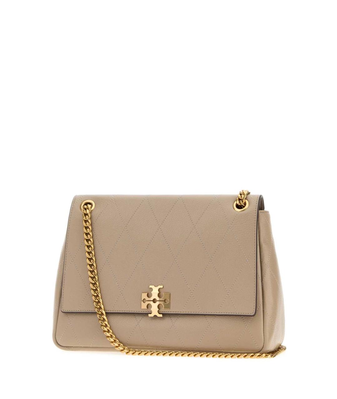TORY BURCH Бежевая кожаная сумка через плечо, фото 2