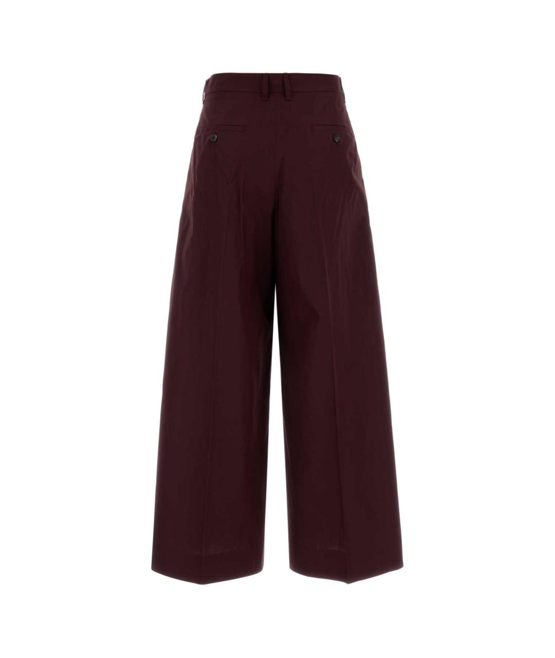 'S MAX MARA Бордовые хлопковые брюки широкие, фото 2