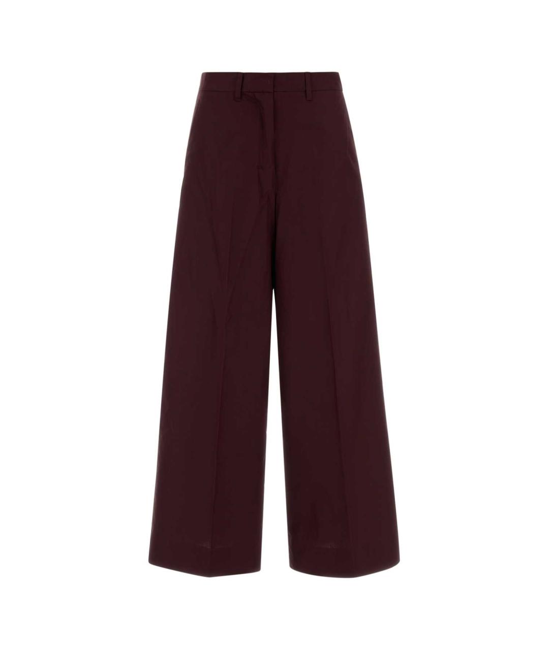 'S MAX MARA Бордовые хлопковые брюки широкие, фото 1