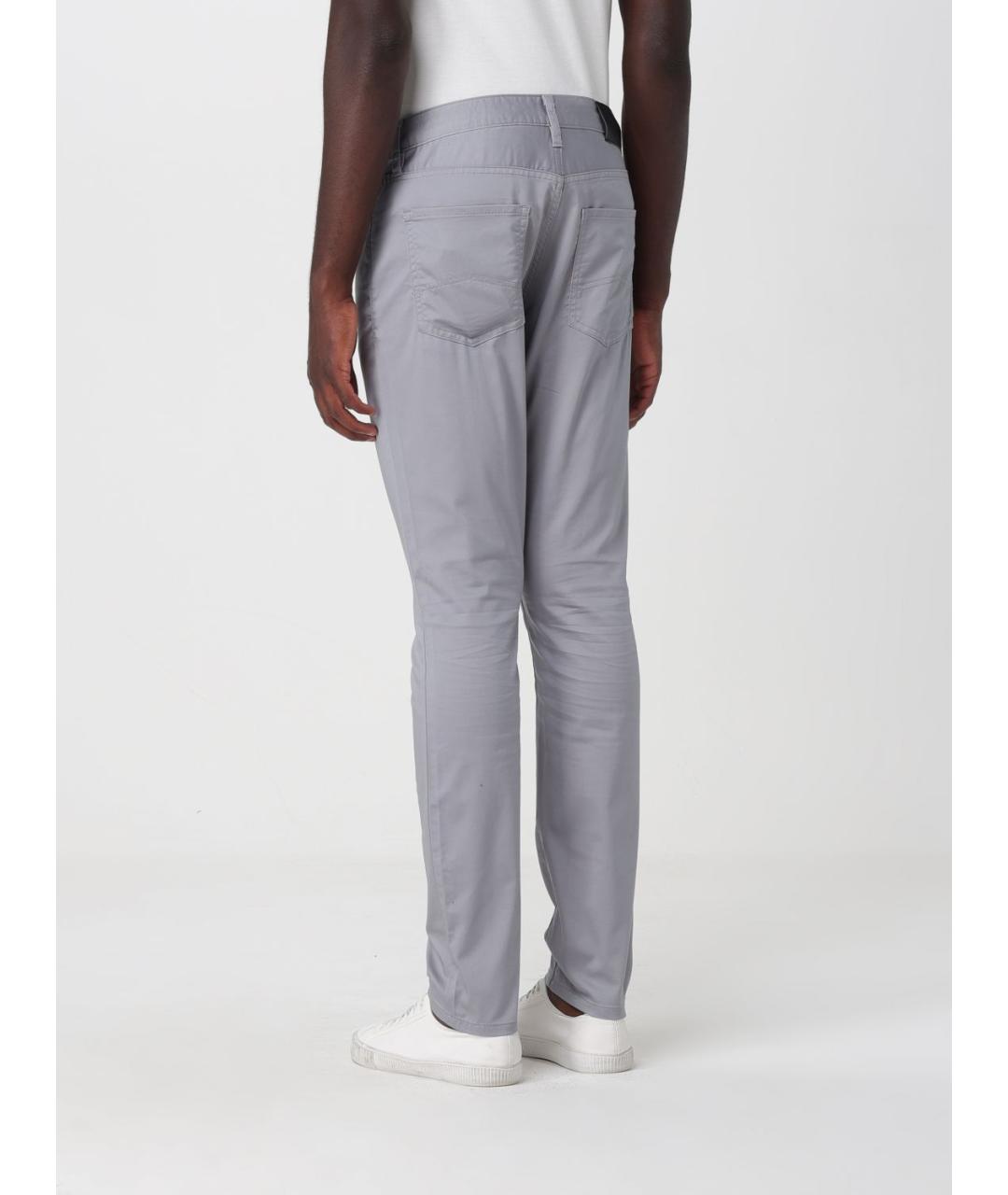 ARMANI EXCHANGE Серые хлопковые повседневные брюки, фото 2