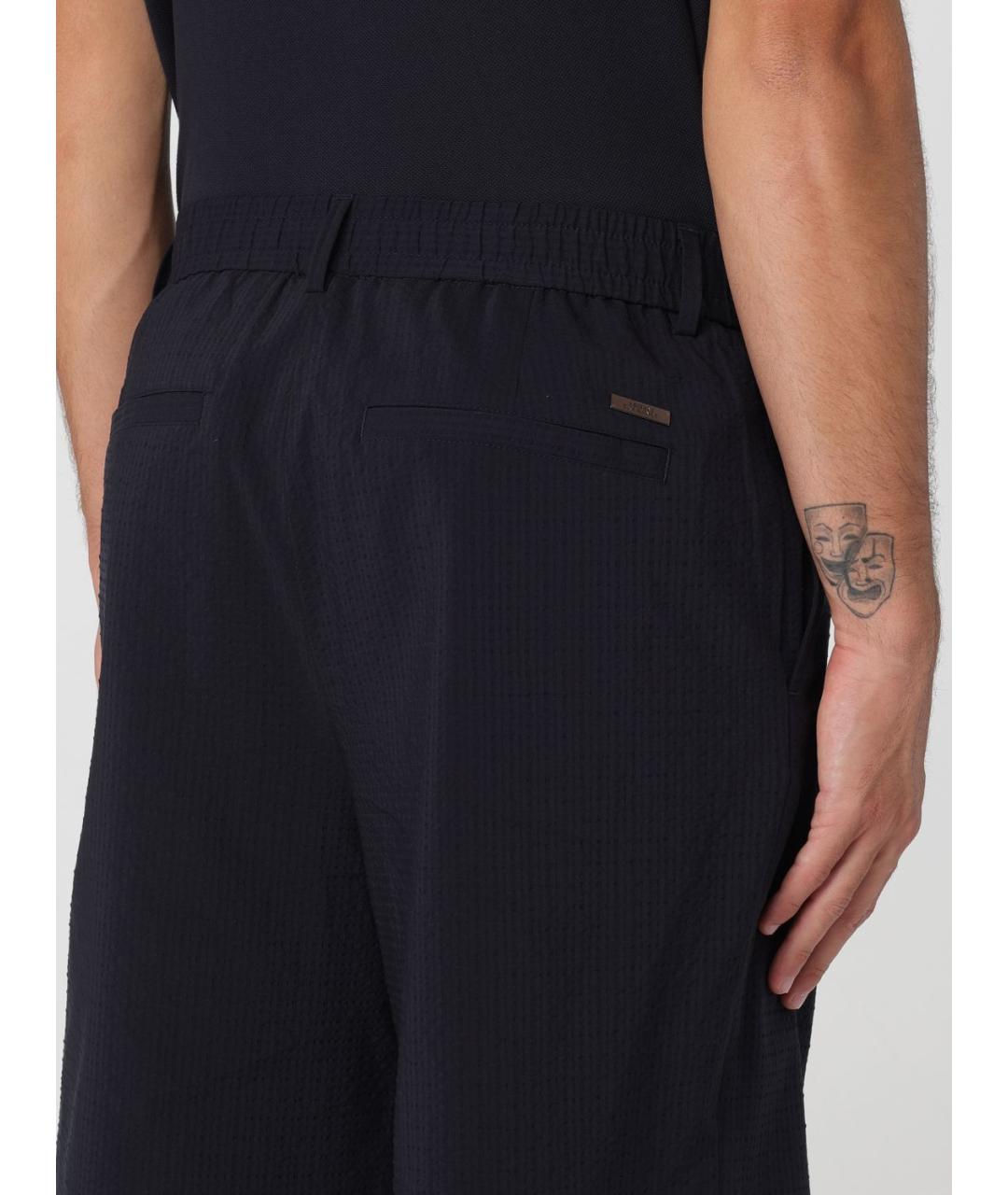 ARMANI EXCHANGE Синие вискозные шорты, фото 3