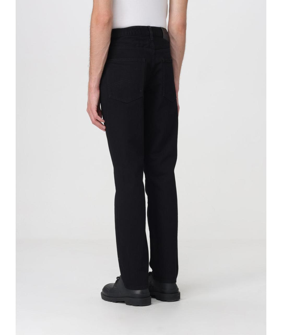 ARMANI EXCHANGE Черные хлопко-эластановые прямые джинсы, фото 2
