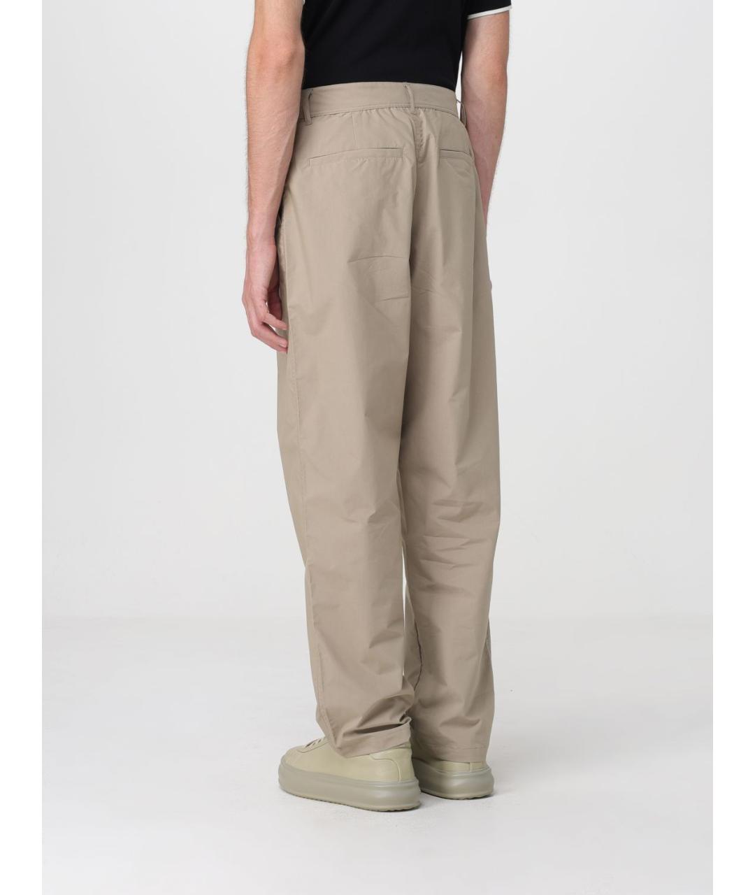 ARMANI EXCHANGE Бежевые хлопковые повседневные брюки, фото 2