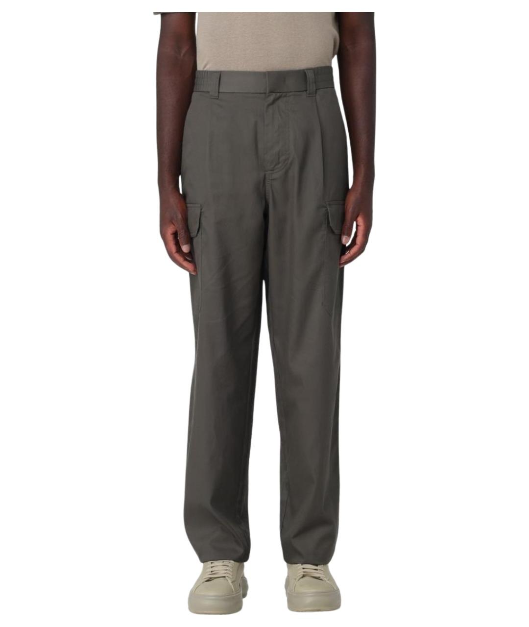 ARMANI EXCHANGE Зеленые вискозные повседневные брюки, фото 1