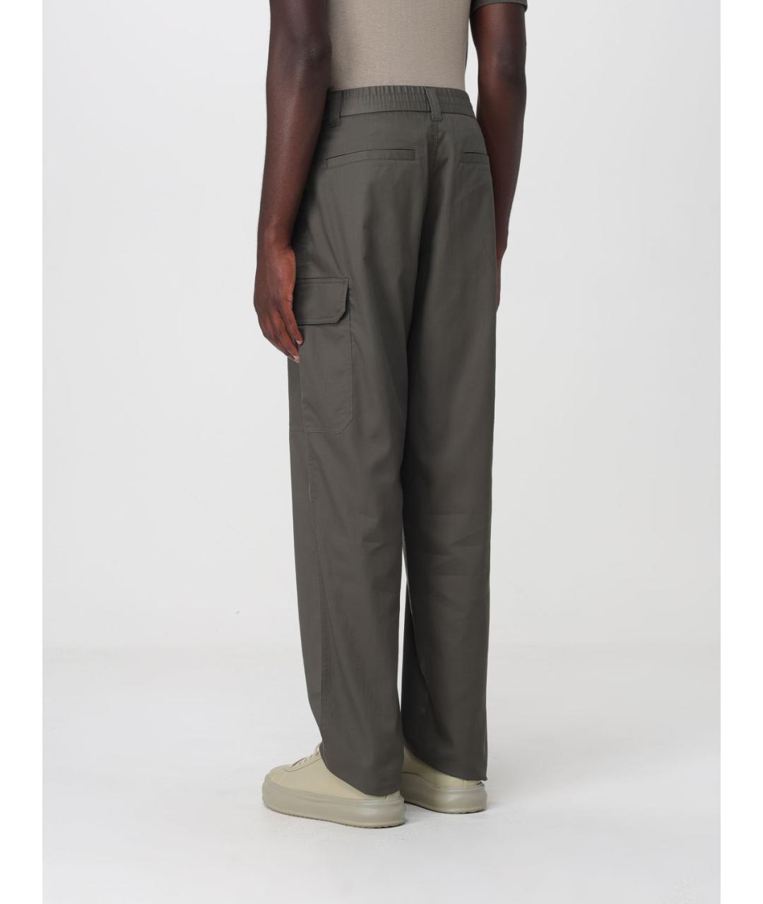 ARMANI EXCHANGE Зеленые вискозные повседневные брюки, фото 2