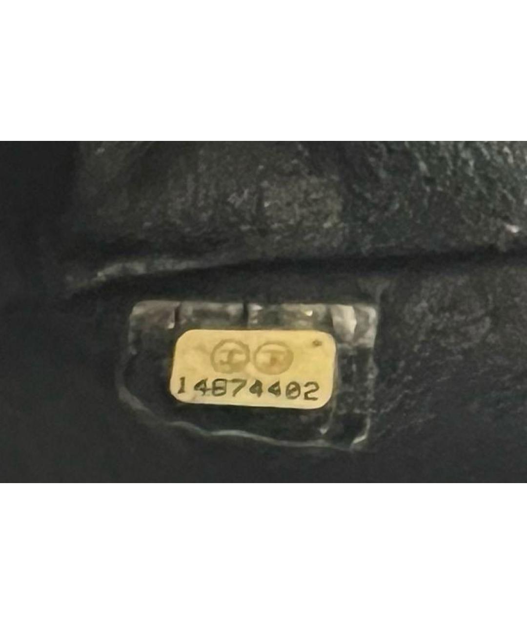 CHANEL Черная кожаная сумка с короткими ручками, фото 6