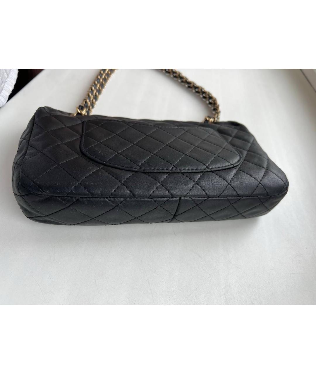CHANEL Черная кожаная сумка с короткими ручками, фото 2