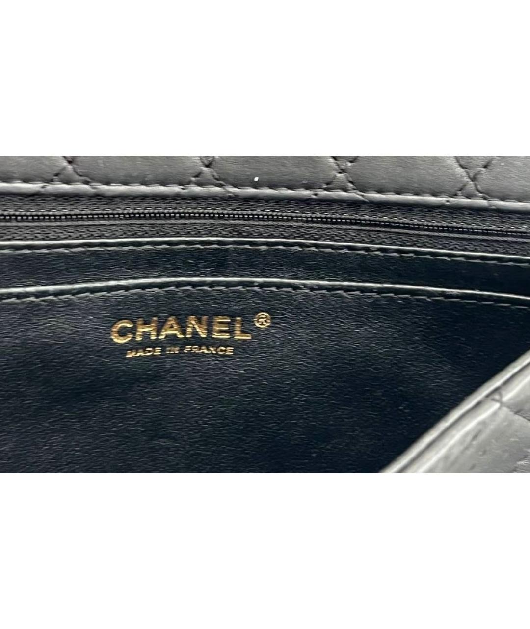 CHANEL Черная кожаная сумка с короткими ручками, фото 7