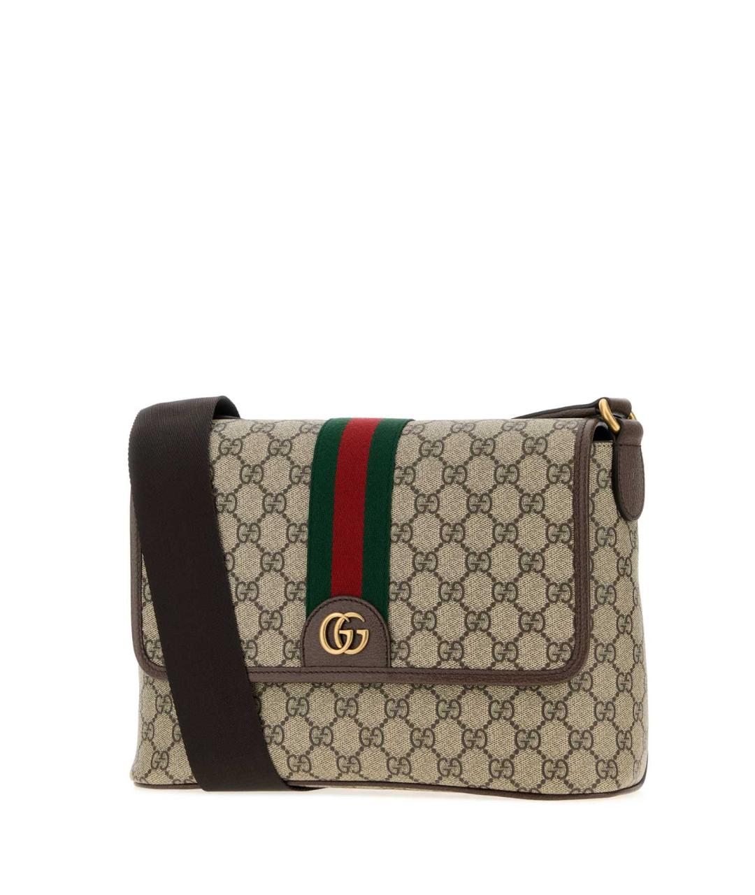 GUCCI Бежевая тканевая сумка на плечо, фото 2