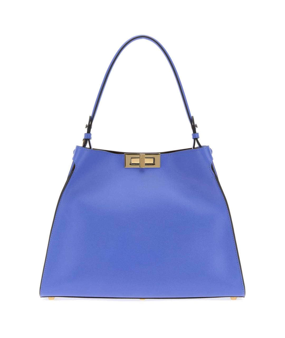 FENDI Синяя кожаная сумка тоут, фото 1