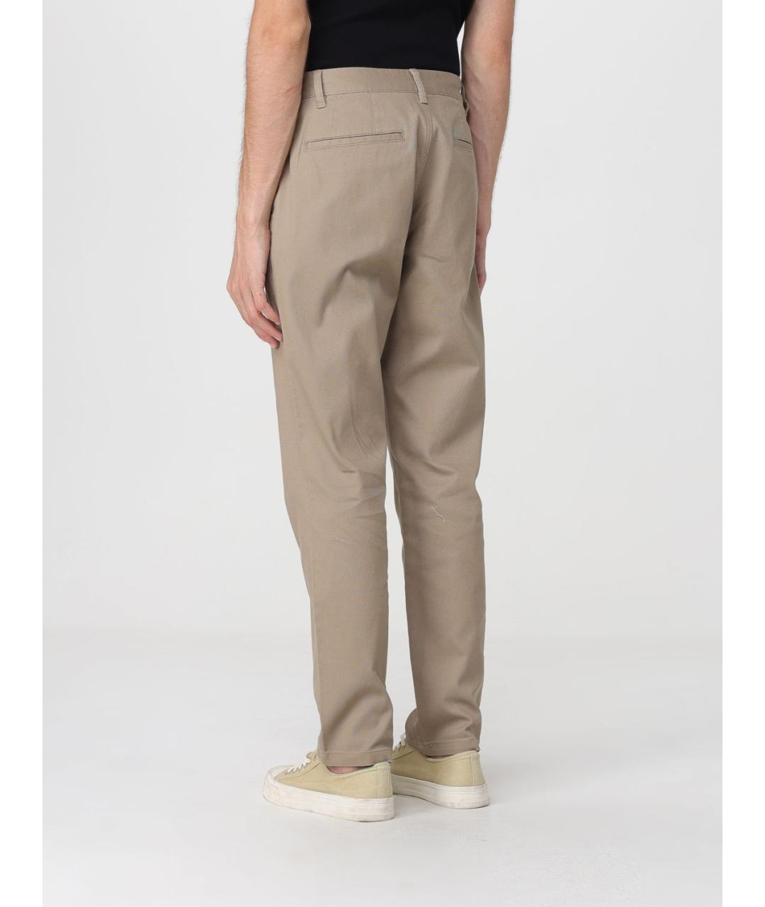 ARMANI EXCHANGE Бежевые хлопковые повседневные брюки, фото 4
