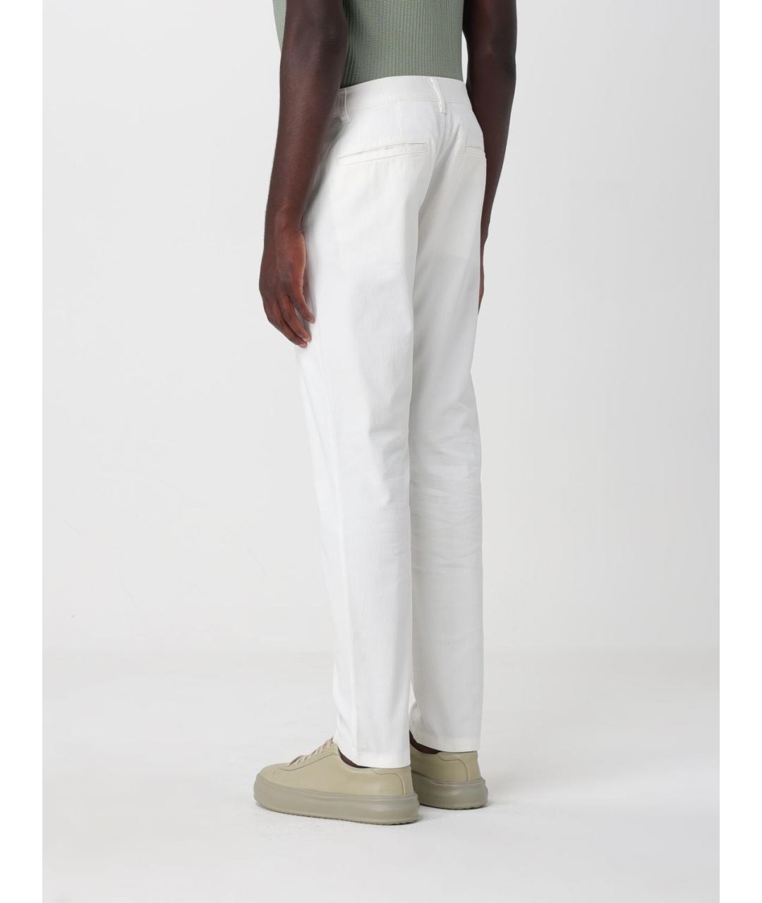 ARMANI EXCHANGE Белые хлопковые повседневные брюки, фото 2