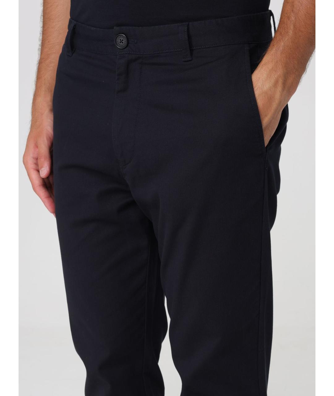 ARMANI EXCHANGE Синие хлопковые повседневные брюки, фото 2