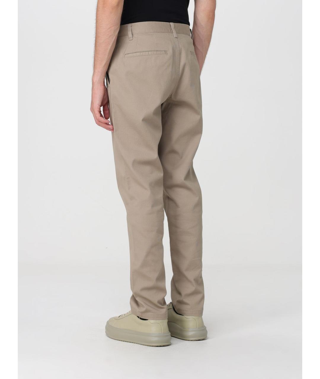 ARMANI EXCHANGE Бежевые хлопковые повседневные брюки, фото 4
