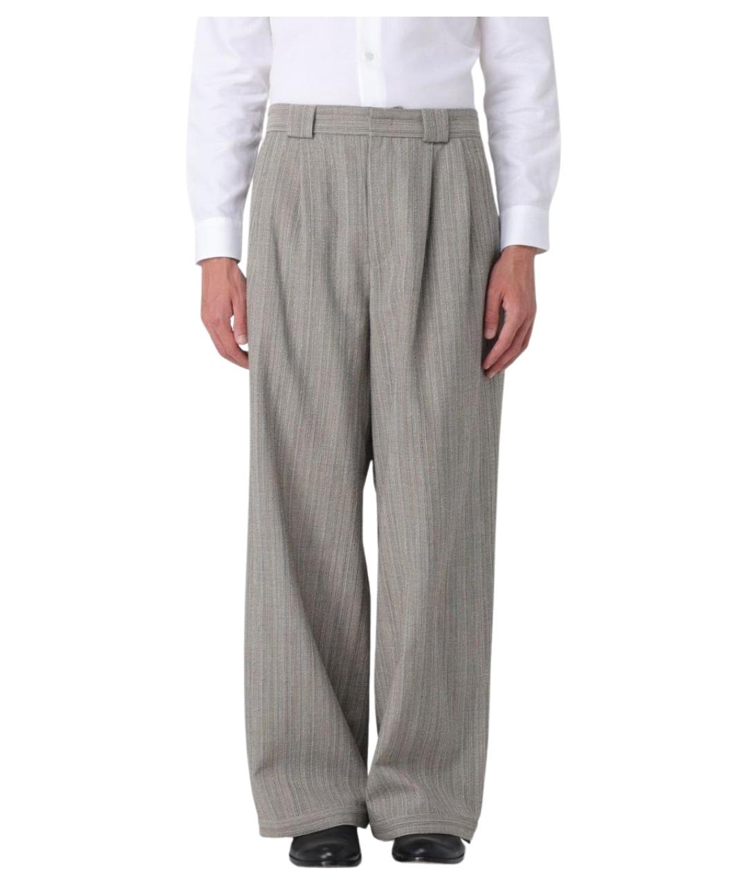 EMPORIO ARMANI Бежевые хлопковые повседневные брюки, фото 1