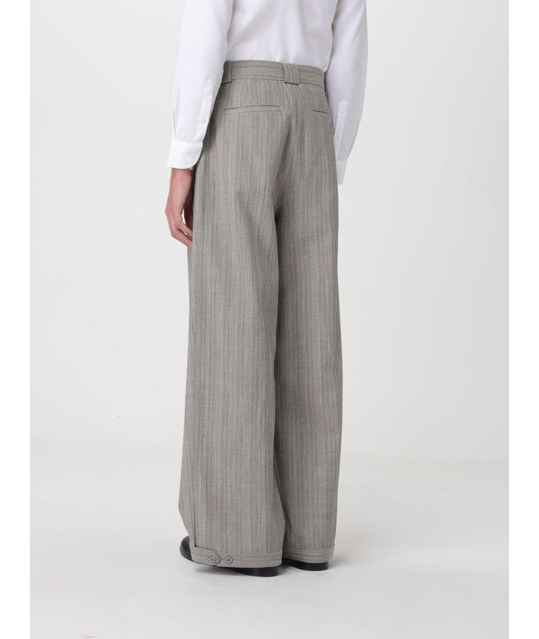 EMPORIO ARMANI Бежевые хлопковые повседневные брюки, фото 3