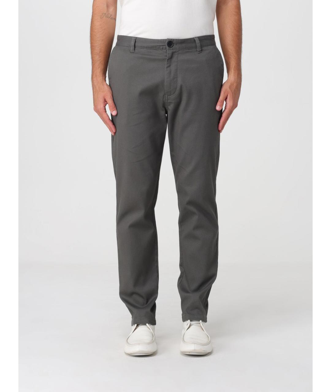 ARMANI EXCHANGE Серые хлопковые повседневные брюки, фото 3