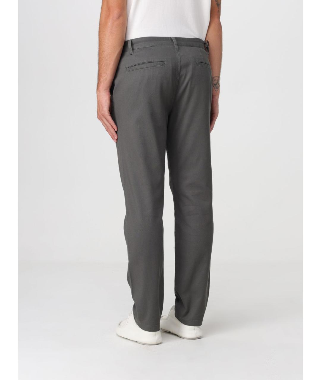 ARMANI EXCHANGE Серые хлопковые повседневные брюки, фото 4