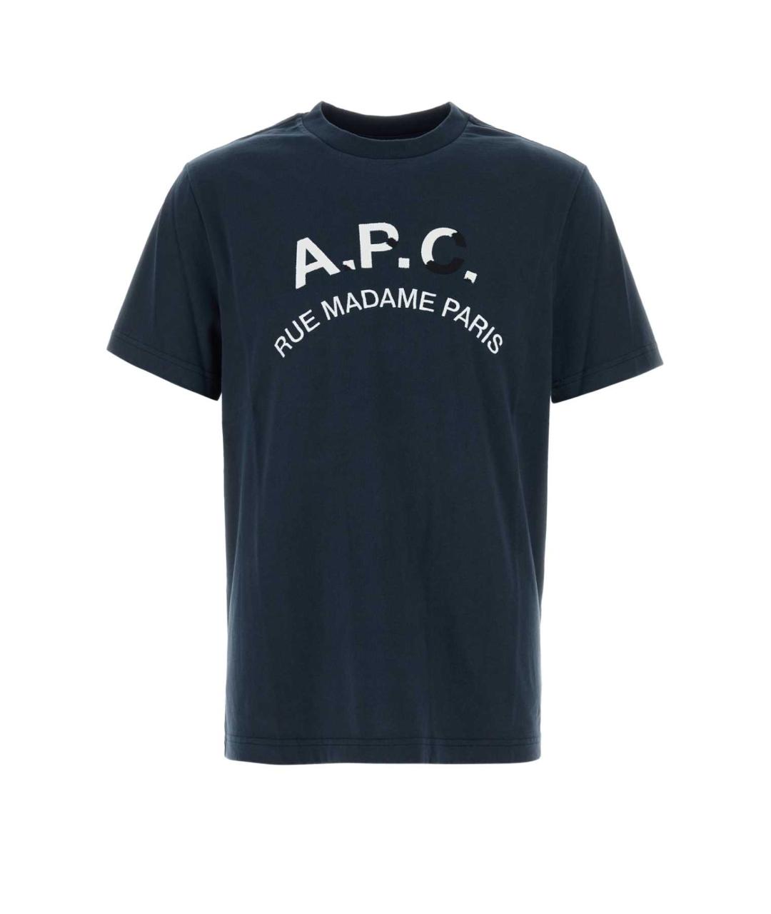 A.P.C. Синяя хлопковая футболка, фото 1