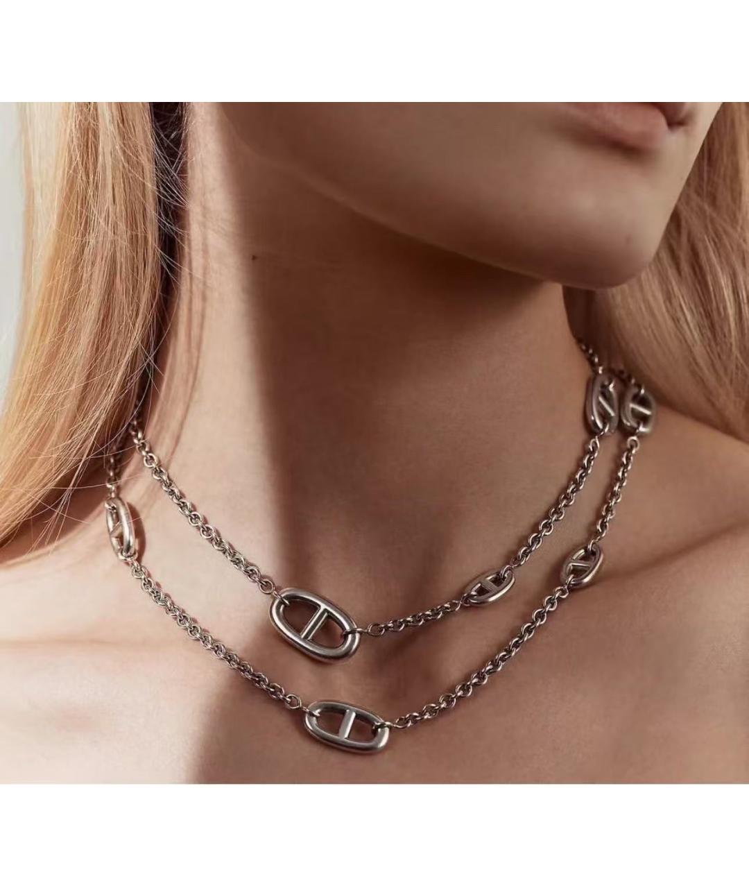 HERMES Серебряное колье, фото 2