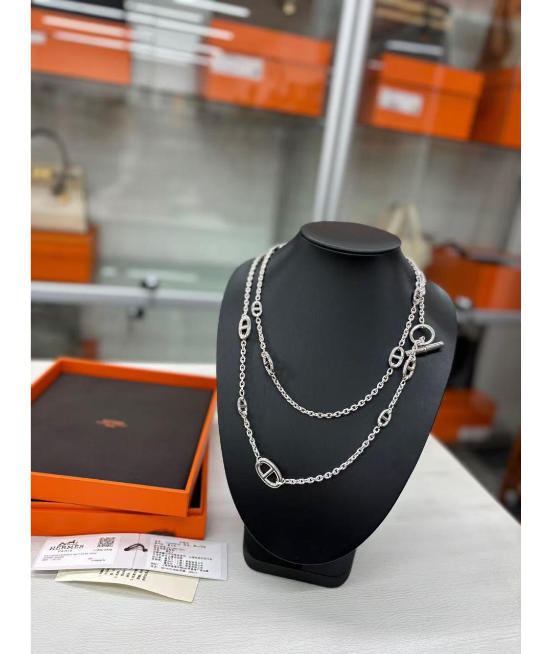 HERMES Серебряное колье, фото 3