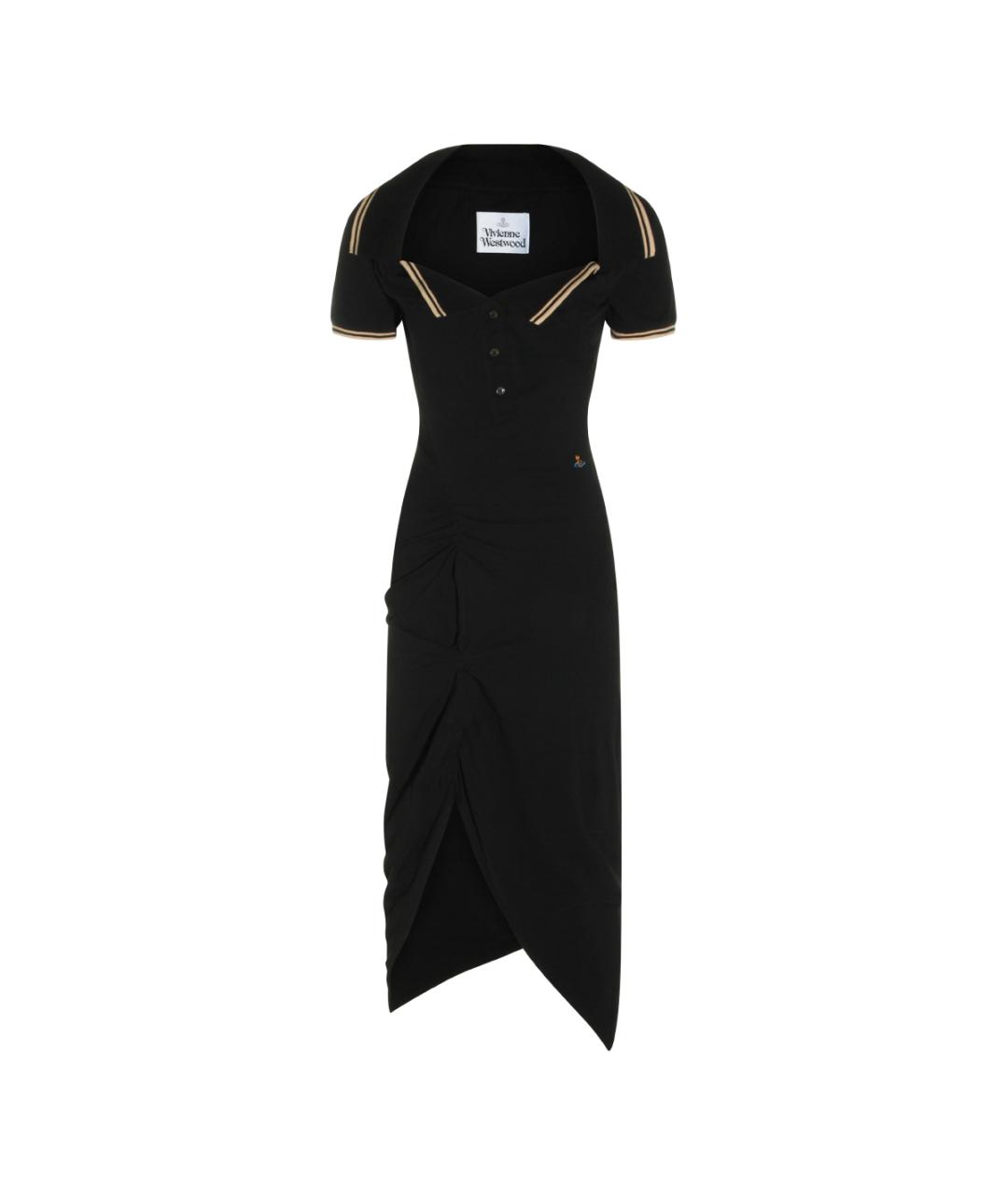 VIVIENNE WESTWOOD Черное хлопковое повседневное платье, фото 1