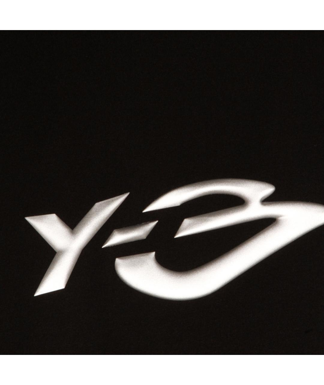 Y-3 Черная хлопковая футболка, фото 3