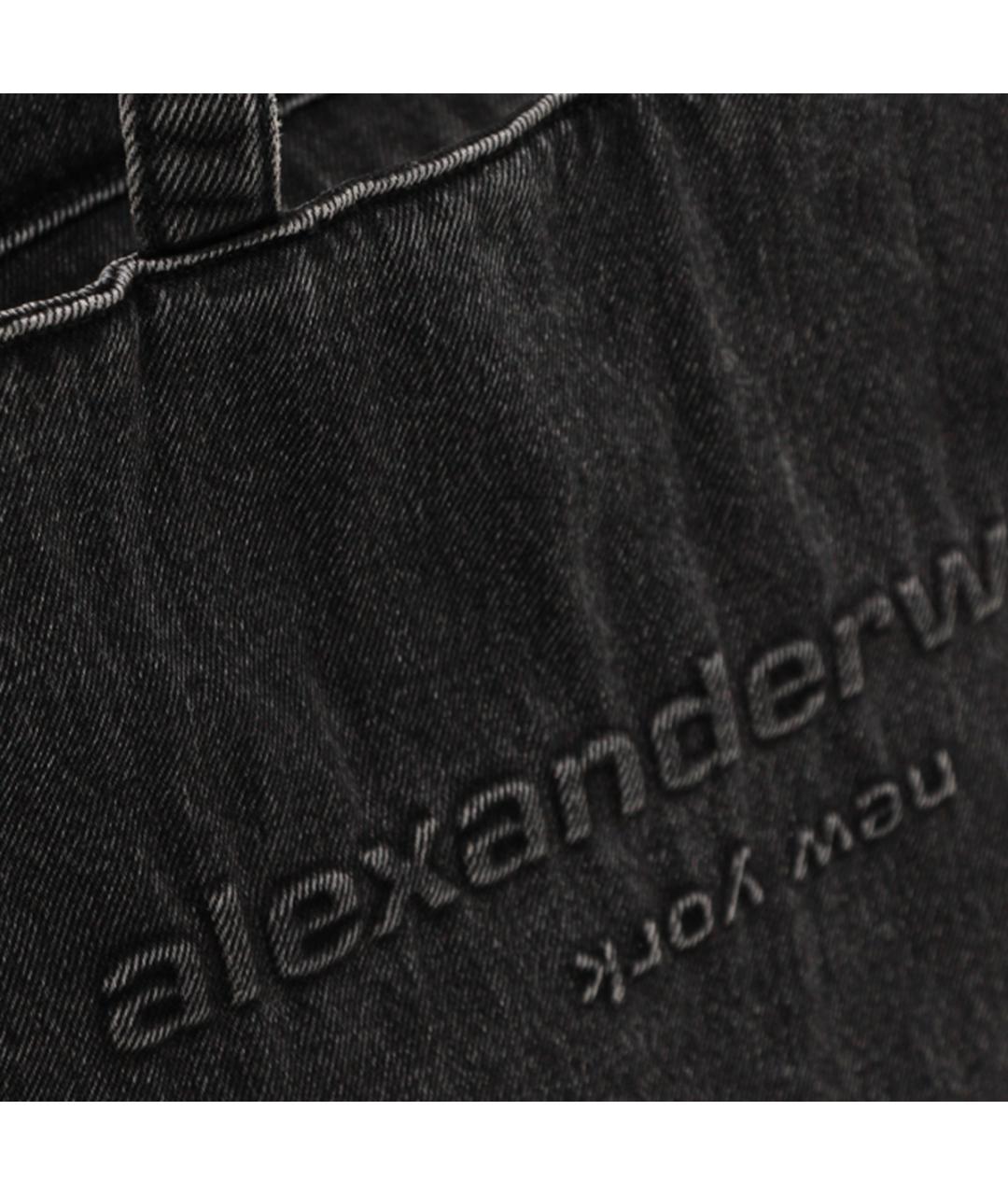 ALEXANDER WANG Серая хлопковая сумка тоут, фото 4