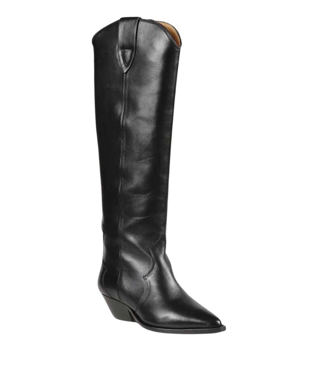 ISABEL MARANT Черные кожаные сапоги, фото 1