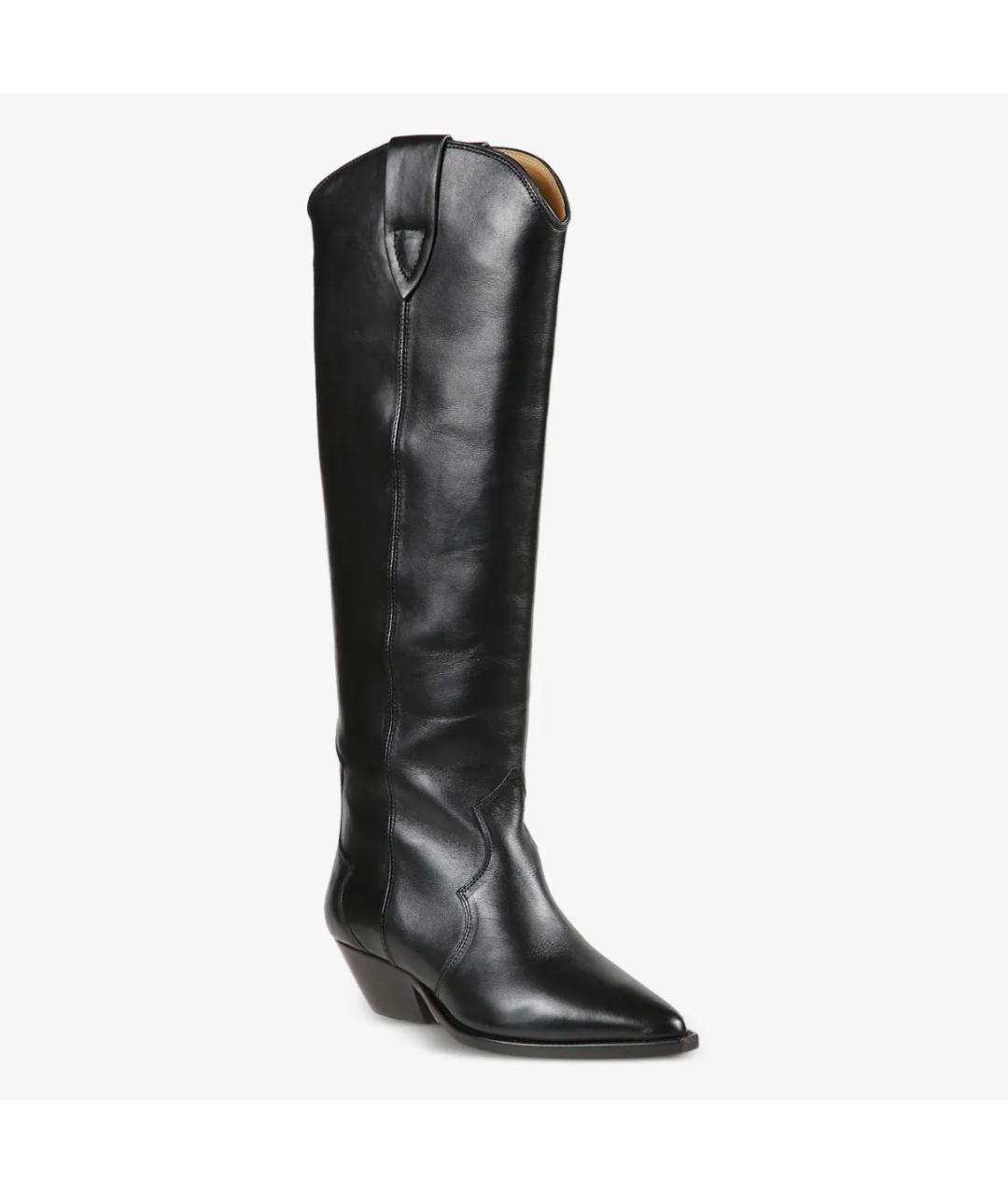 ISABEL MARANT Черные кожаные сапоги, фото 3
