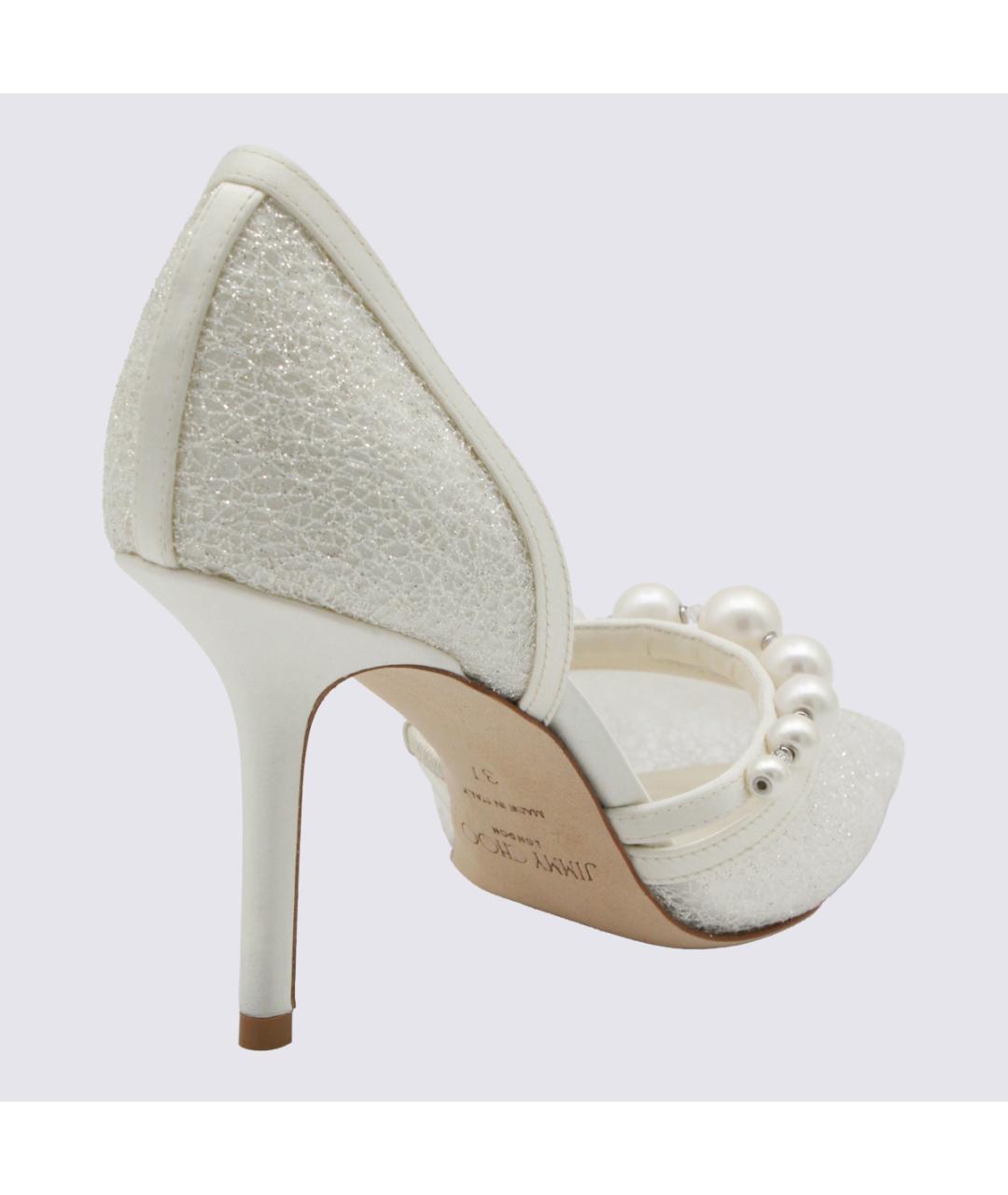 JIMMY CHOO Белые текстильные туфли, фото 3
