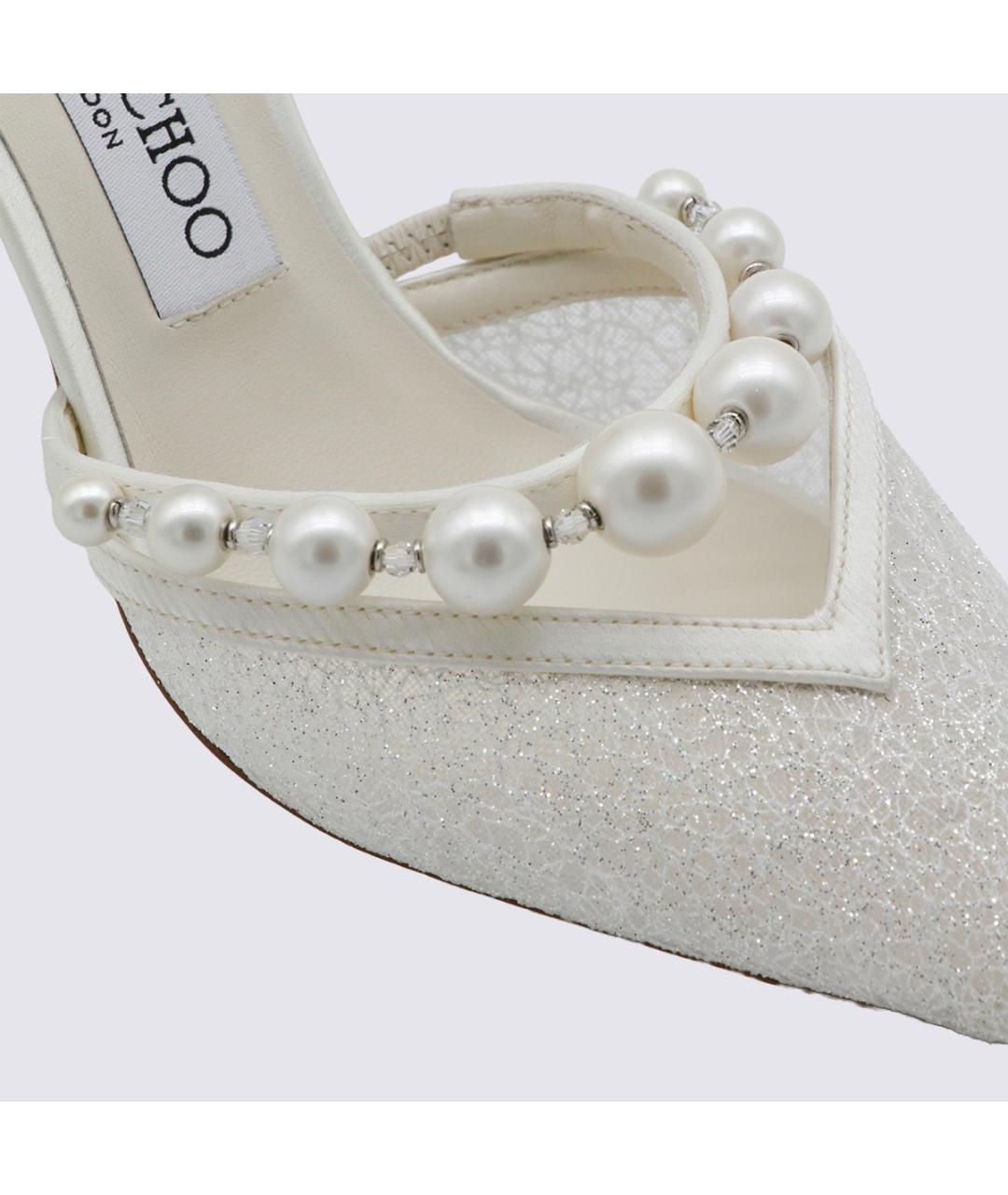 JIMMY CHOO Белые текстильные туфли, фото 4