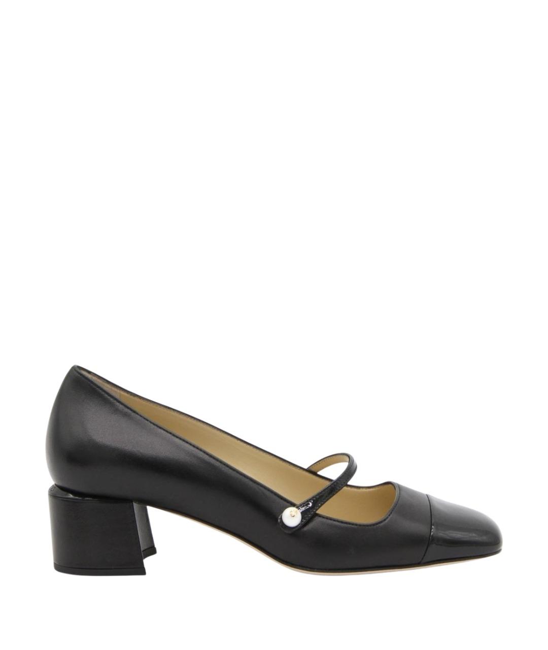 JIMMY CHOO Черные кожаные туфли, фото 1
