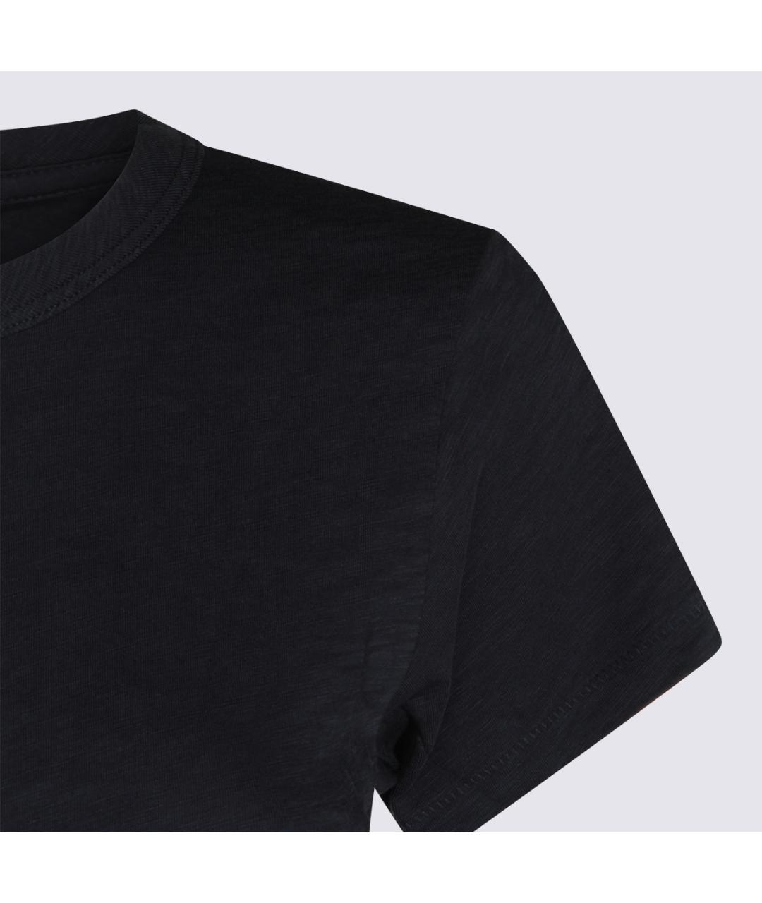 RAG & BONE Черная хлопковая футболка, фото 3