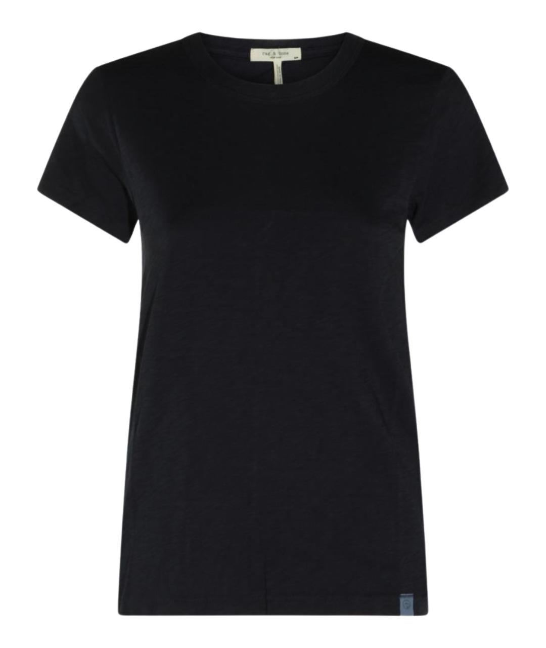 RAG & BONE Черная хлопковая футболка, фото 1