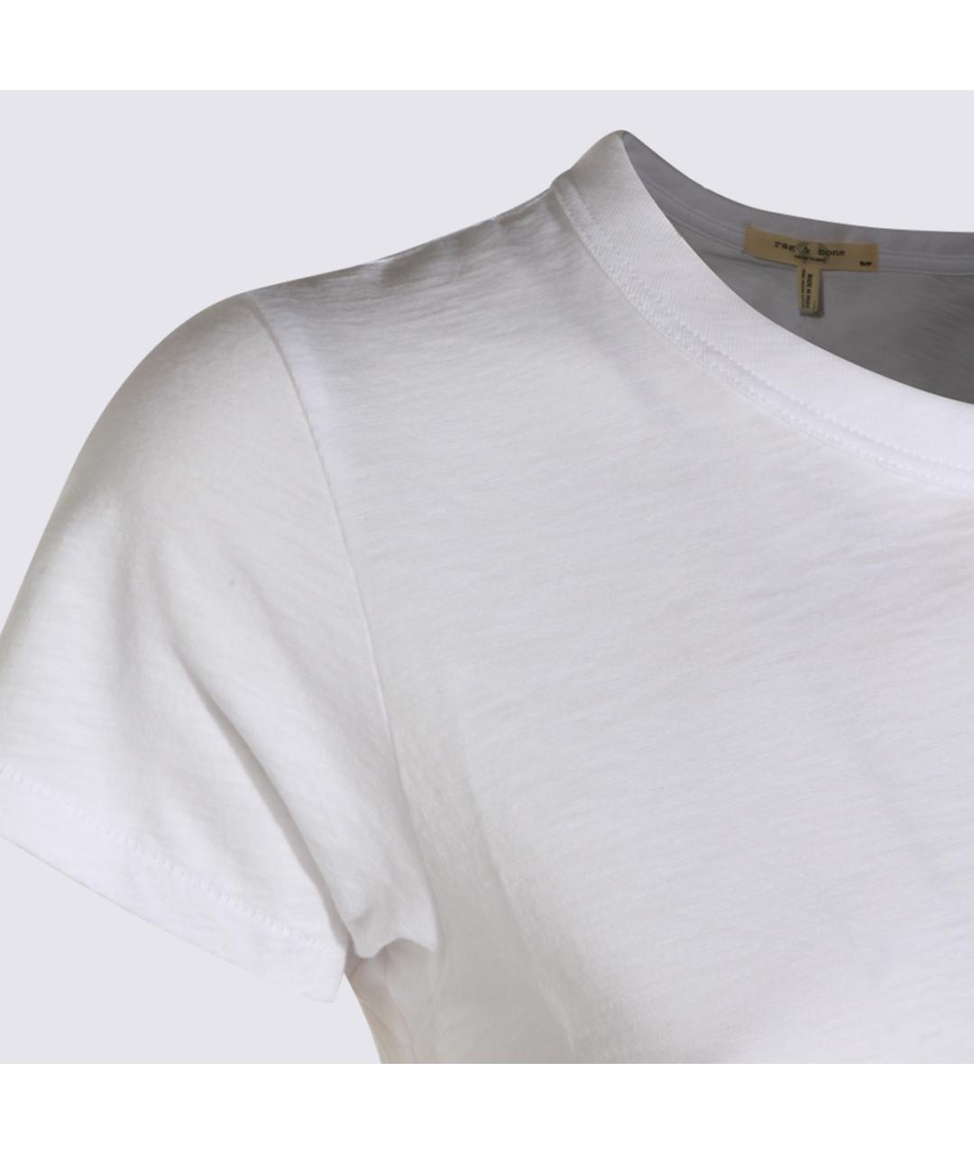 RAG & BONE Белая хлопковая футболка, фото 3