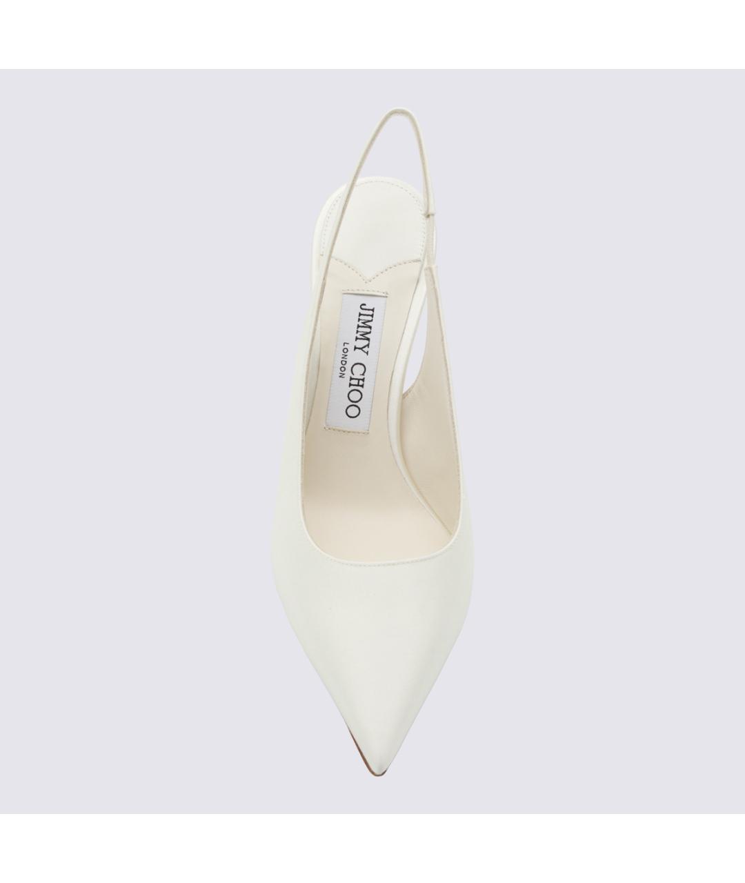 JIMMY CHOO Белые текстильные туфли, фото 4