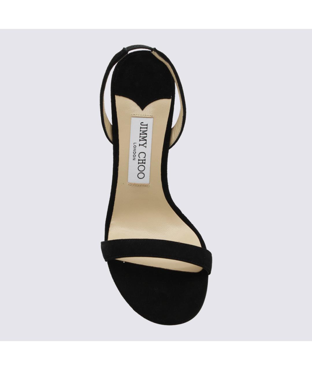 JIMMY CHOO Черные замшевые босоножки, фото 4